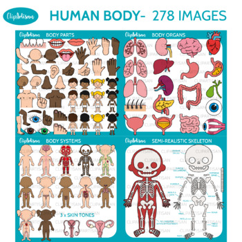 Preview of Human Body Clip Art Growing Bundle
