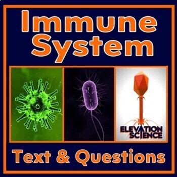 Preview of Human Body Immune System Activity Reading and Worksheet with Google Version