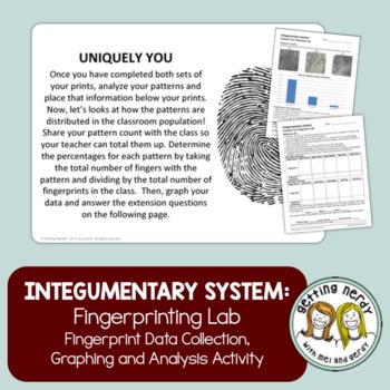 Preview of Integumentary System - CSI Fingerprinting Lab
