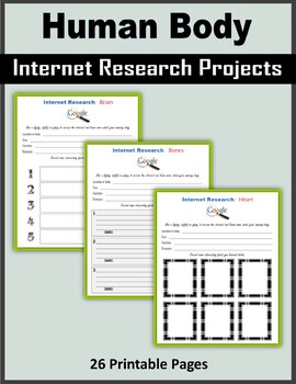 Preview of Human Body - Internet Research Projects