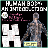 Human Body Introduction Warm Ups, Bell Ringers, and INB Pages