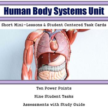 Preview of Human Body Lessons with Task Cards