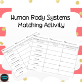 Human Body Systems Matching Activity