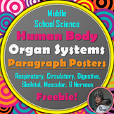 Human Body Systems Informational Paragraph Posters