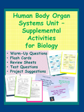 Human Body Organ Systems Unit - Supplemental Activities