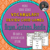 Human Body Organ Systems Vocabulary Game Cards Bundle for 