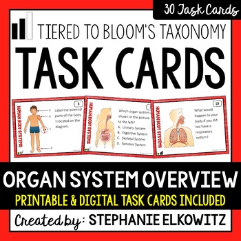 Preview of Human Body Overview Task Cards | Printable & Digital