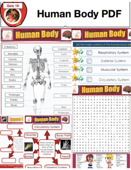 Preview of Human Body PDF  Pages Science Unit