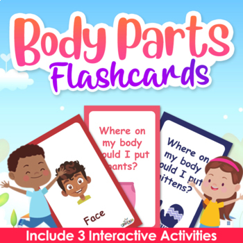 Preview of Human Body Parts Vocabulary Flashcards and Activities