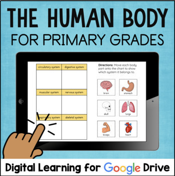 Preview of Human Body Parts of the Body DIGITAL Activities Google Drive My Body