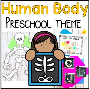 Preview of Human Body Math and Literacy Centers for Preschool, PreK, and Kindergarten