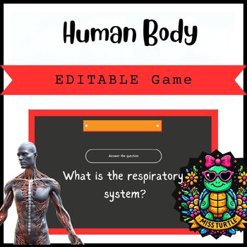 Preview of Human Body Q&A Game: Editable Google Slides Science Quiz