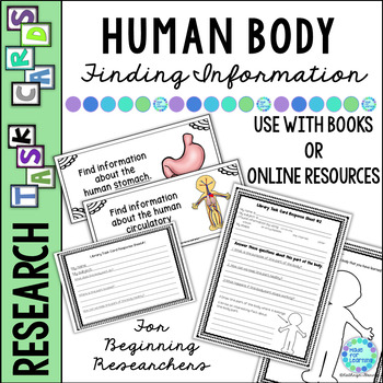 Preview of Human Body Research Lesson Task Cards