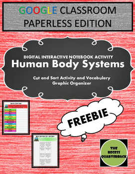 Preview of Human Body Sample Digital Notebook - Distance Learning