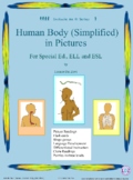 Human Body (Simplified)  in Pictures for Special Ed., ELL 