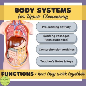 Preview of Human Body System Functions for Upper Elementary Reading and Activities