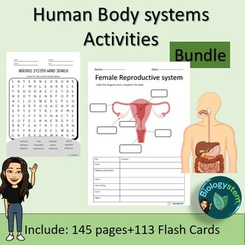 Preview of Human Body Systems Activities-Games Worksheets Bundle