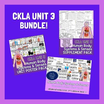 Preview of Human Body Systems BUNDLE CKLA Grade 3 Unit 3