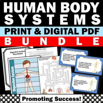 Preview of Human Body Systems Project Worksheets 5th Grade Science Interactive Notebook