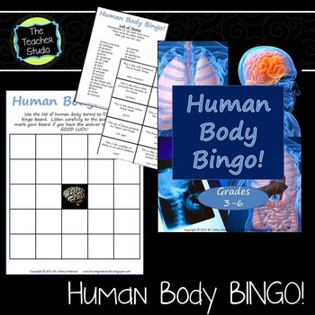Preview of Human Body Systems Bingo