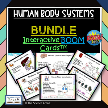 Preview of Human Body Systems Boom Cards BUNDLE of Interactive Activities for Middle School