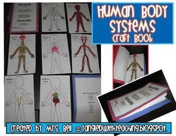 Preview of Human Body Systems Craft Book