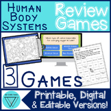 Human Body Systems Games - MS-LS1-3 No-Prep Test Review Ac