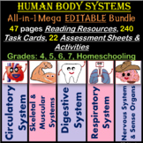Human Body Systems - Notes, Task Cards, Worksheets, Etc. 4