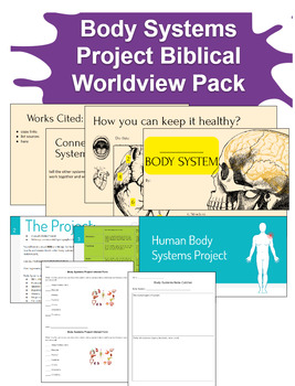 Preview of Human Body Systems Project Pack Biblical Worldview