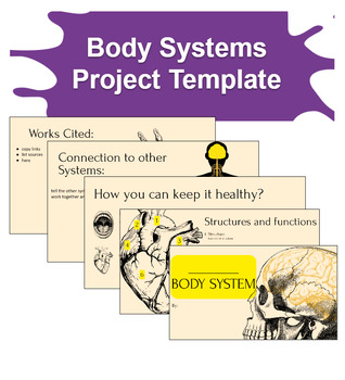 Preview of Human Body Systems Project Template