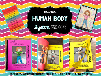 Preview of Human Body Systems: Tunnel and Flip Book Research Templates