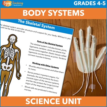 Preview of Human Body Systems Unit - Projects, Models, Passages, Organizers & Assessment