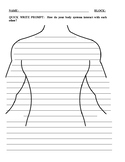 Human Body Systems Quick Write Template