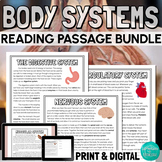 Human Body Systems Reading Comprehension Bundle PRINT and DIGITAL