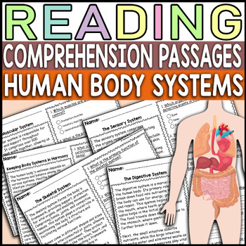 Preview of Human Body Systems Reading Comprehension Passage With Questions