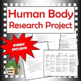 Human Body Systems Research Project + Rubric (Science)