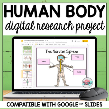 Preview of Human Body Systems Research Project for Google Slides™