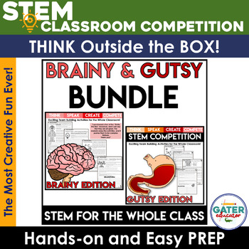 Preview of Human Body Systems STEM Activities | Brain and Stomach | Teamwork BUNDLE