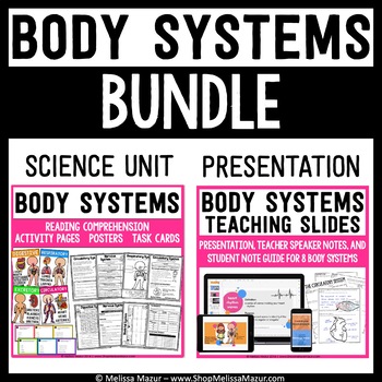 Human Body Systems - Science Unit, Presentation, and Student Notes BUNDLE