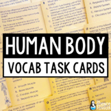 Human Body Systems Science Vocabulary Task Cards | 4th Gra