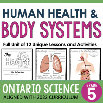 Preview of Grade 5 ONTARIO Science Unit on The Human Body - Human Health & Body Systems