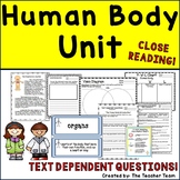 Human Body Systems Unit | Reading Passages and Questions