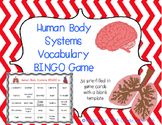 Human Body Systems Vocabulary BINGO Review Game