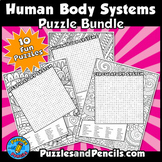Human Body Systems Word Search Puzzle Activity and Colorin