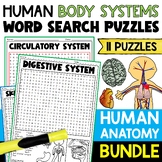 Human Body Systems Word Search Puzzle Human Body Systems S