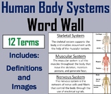 Human Body Systems Word Wall Cards (Anatomy & Physiology)