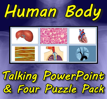 Preview of Human Body Talking PowerPoint & Four Puzzle Pack