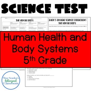 Preview of Human Body Test