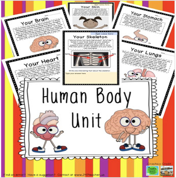 Preview of Human Body Unit Writing, Foldables, Vocab & More & PDFs and/or Google Slides™