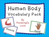 Human Body Vocabulary Pack - Word Wall and Matching Games